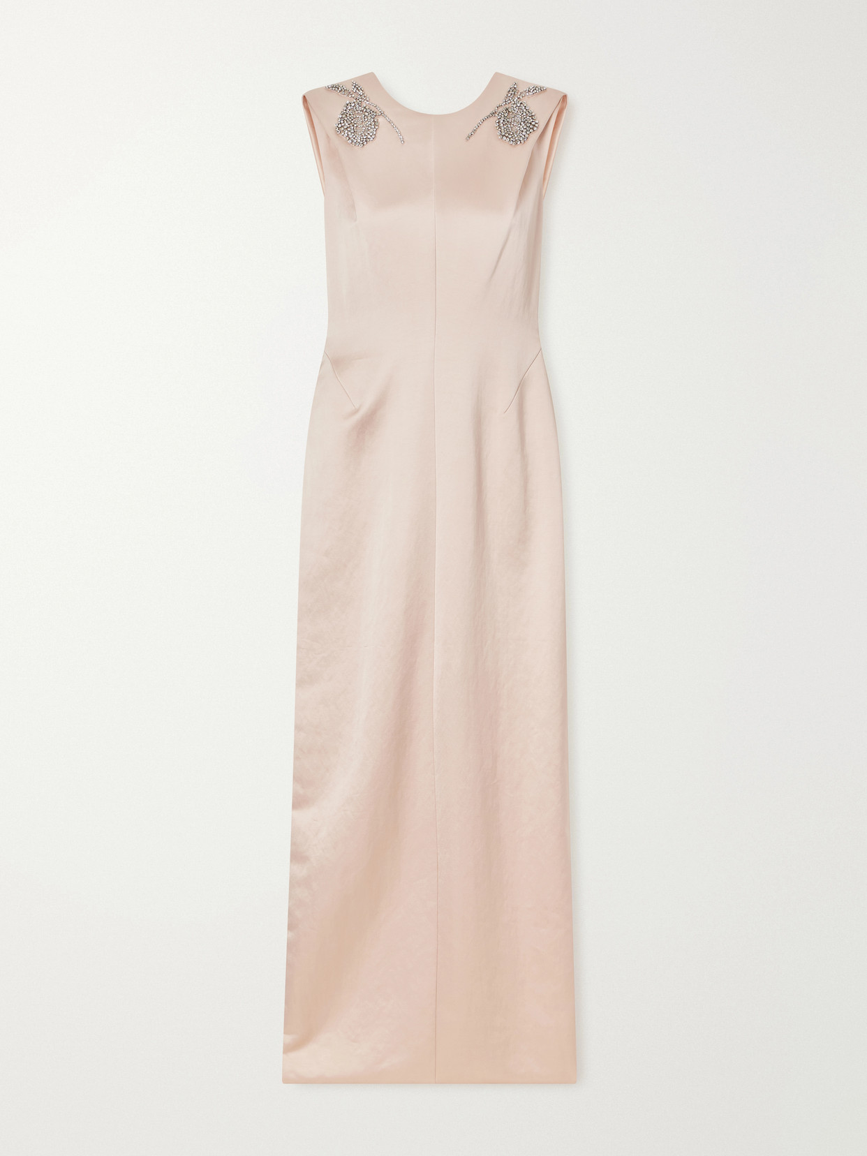 Erdem Embroidered Satin Gown In Pink