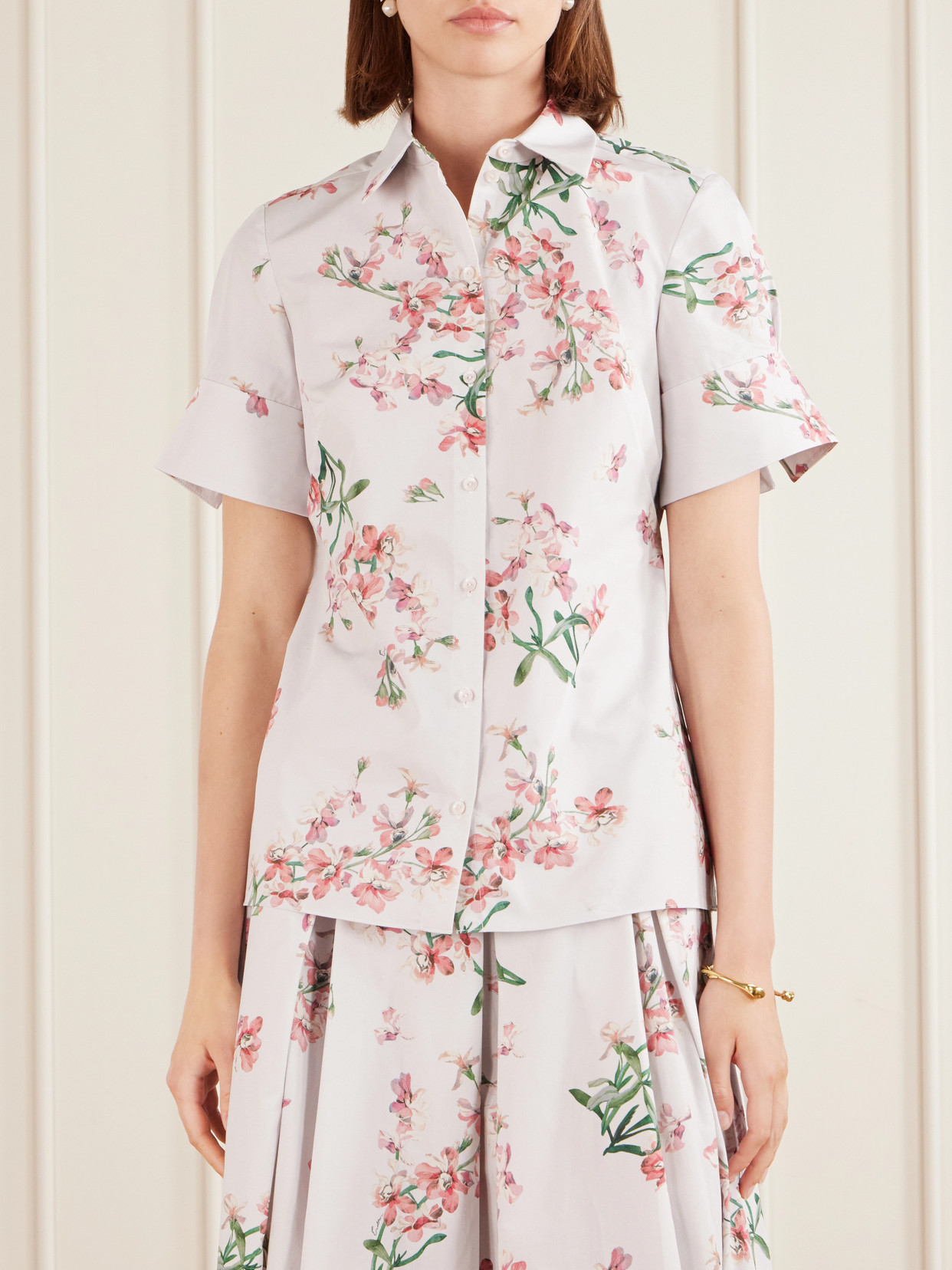 Floral-Print Cotton-Poplin Shirt