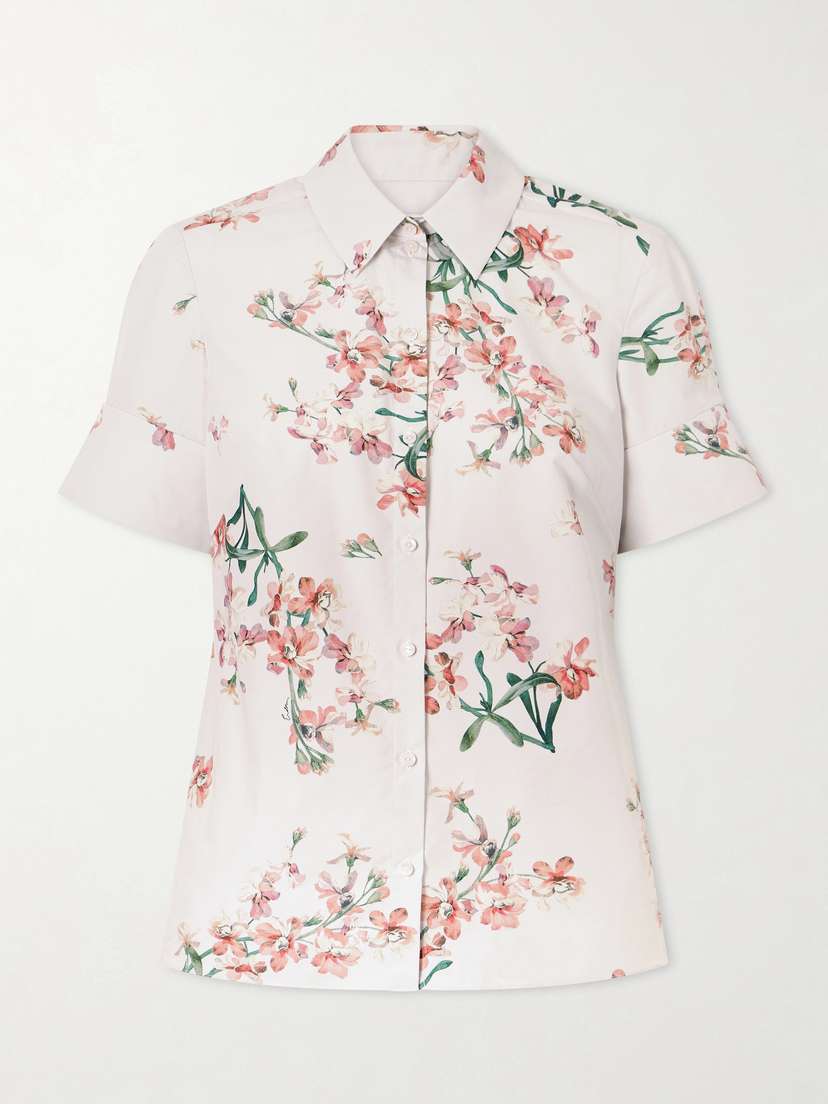 Erdem Floral-print Cotton-poplin Shirt