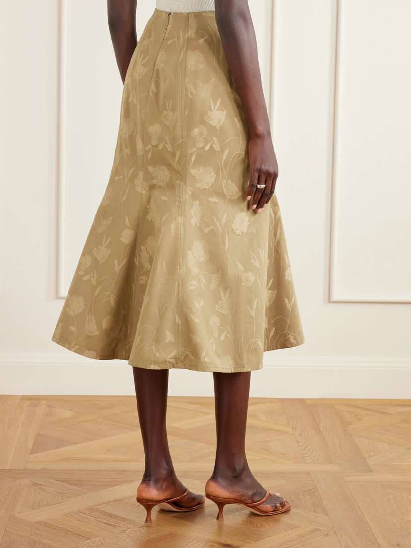 Erdem Floral-jacquard Cotton Midi Skirt | Thumbnail 4 Erdem Floral-jacquard Cotton Midi Skirt | Thumbnail 4