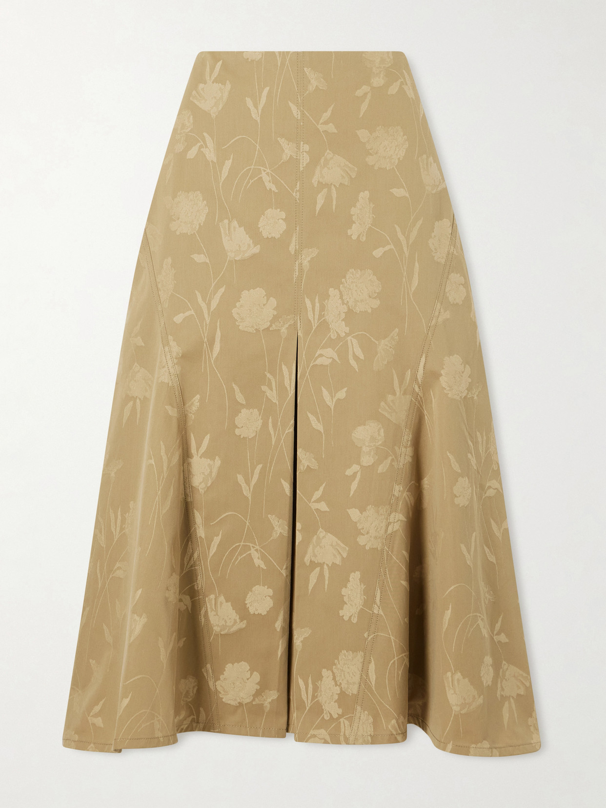 Floral-Jacquard Cotton Midi