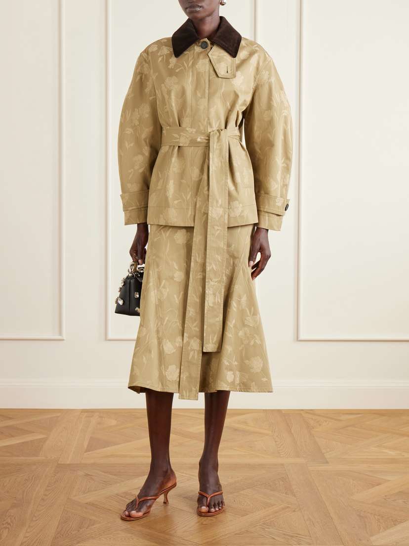 Erdem Floral-jacquard Cotton Midi Skirt | Thumbnail 2 Erdem Floral-jacquard Cotton Midi Skirt | Thumbnail 2