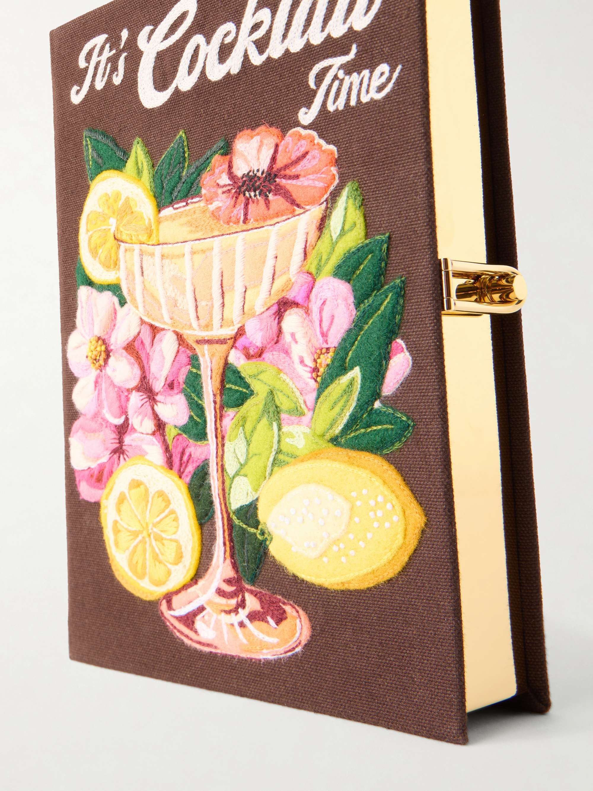 OLYMPIA LE-TAN It's Cocktail Time appliquéd embroidered clutch