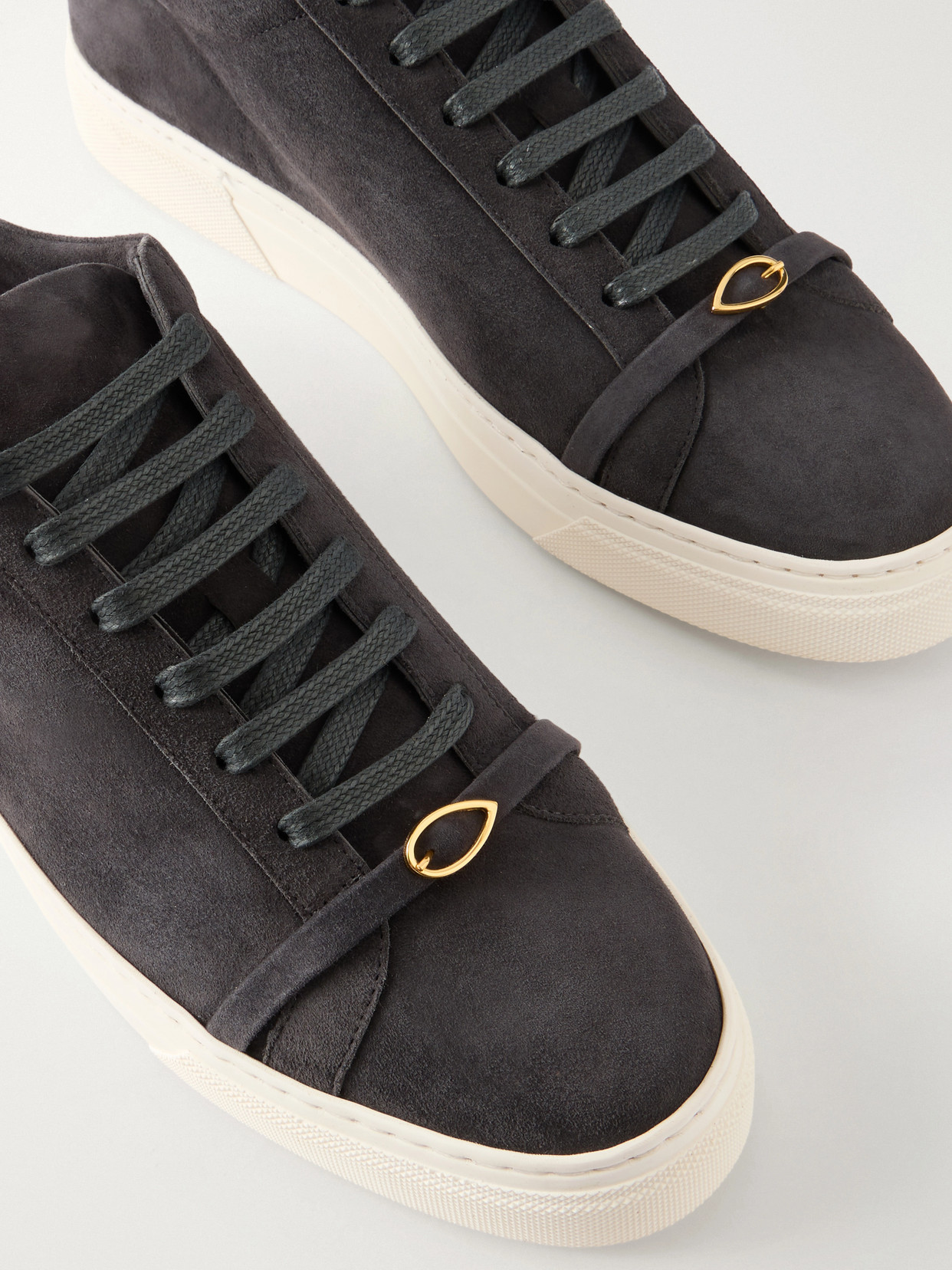 Embellished Suede Sneakers