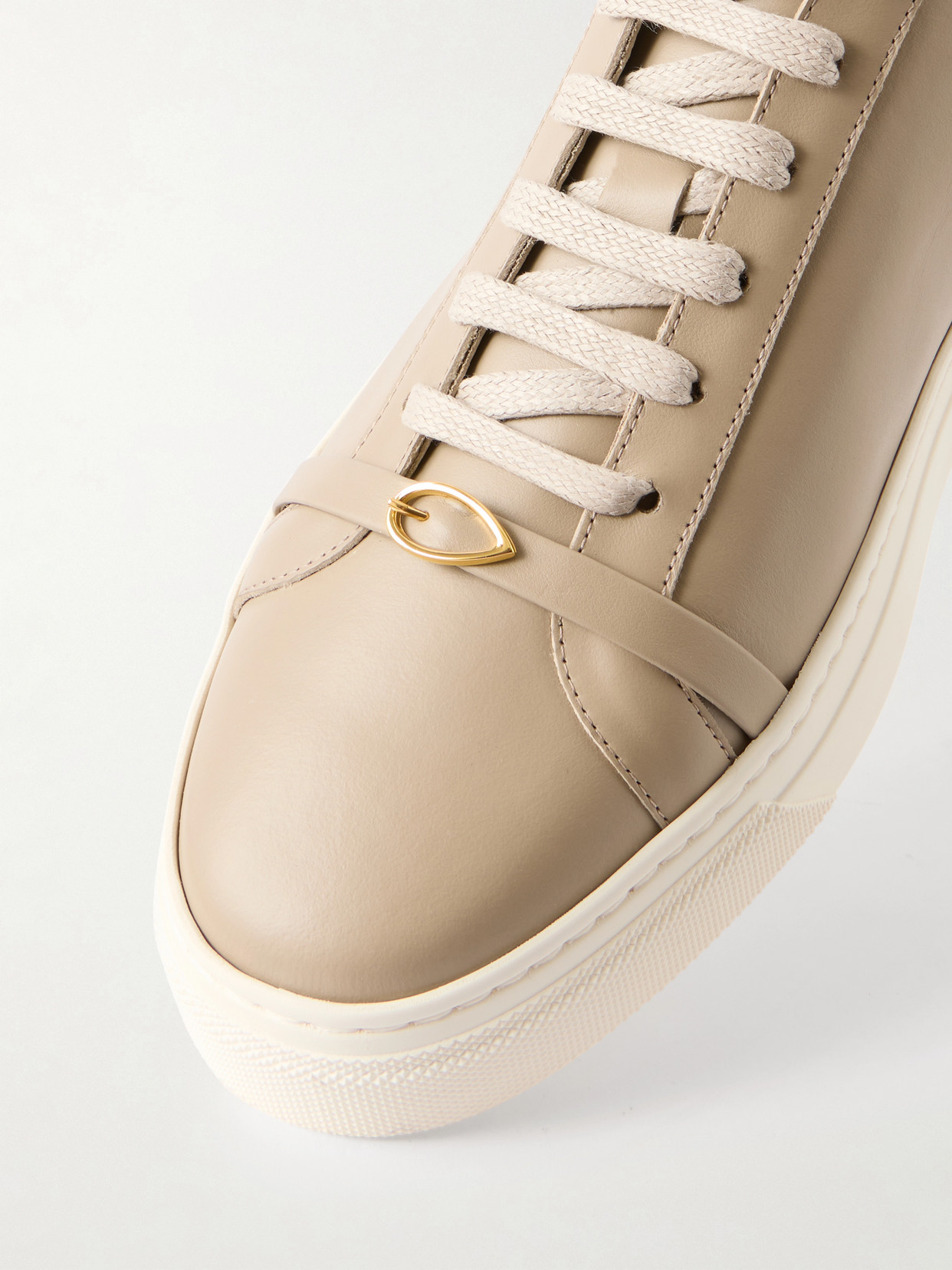 Embellished Leather Sneakers