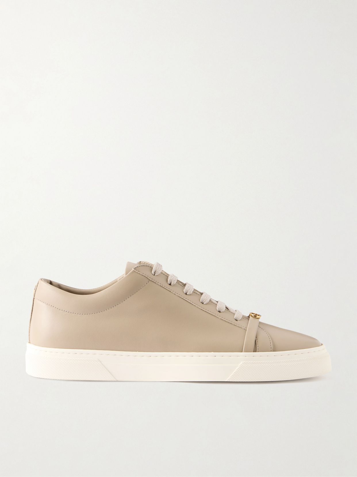 Embellished leather sneakers