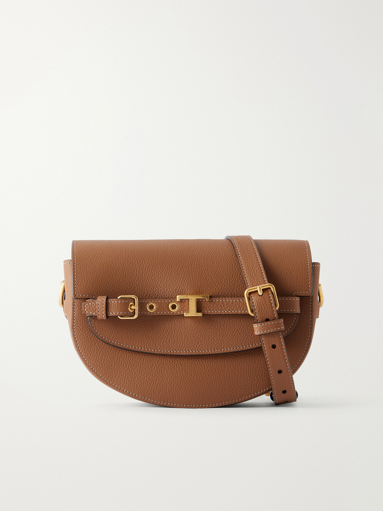Tod's Tracollina Leather Shoulder Bag In Brown