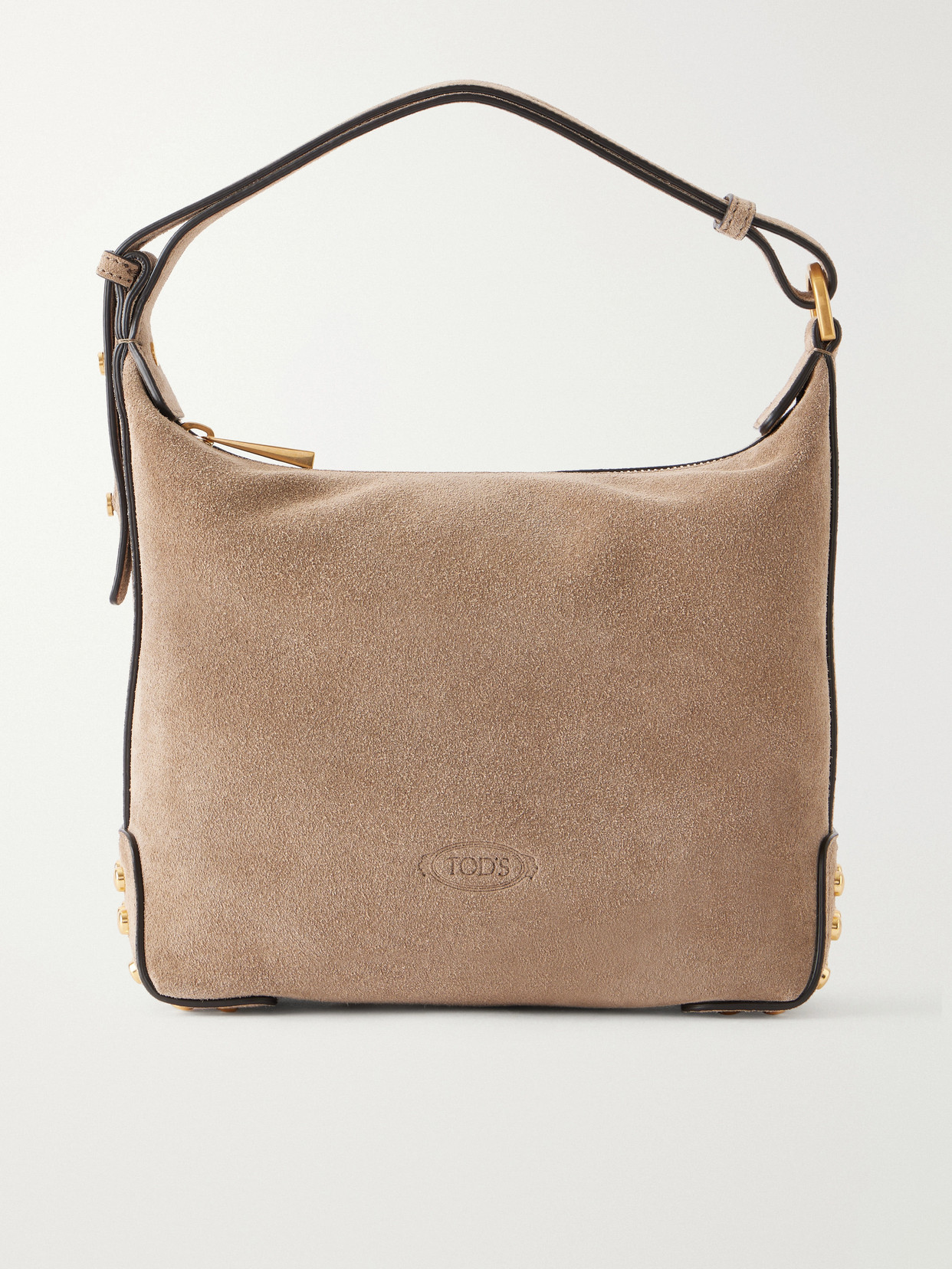 Tod's Sacca Mini Suede Shoulder Bag In Brown