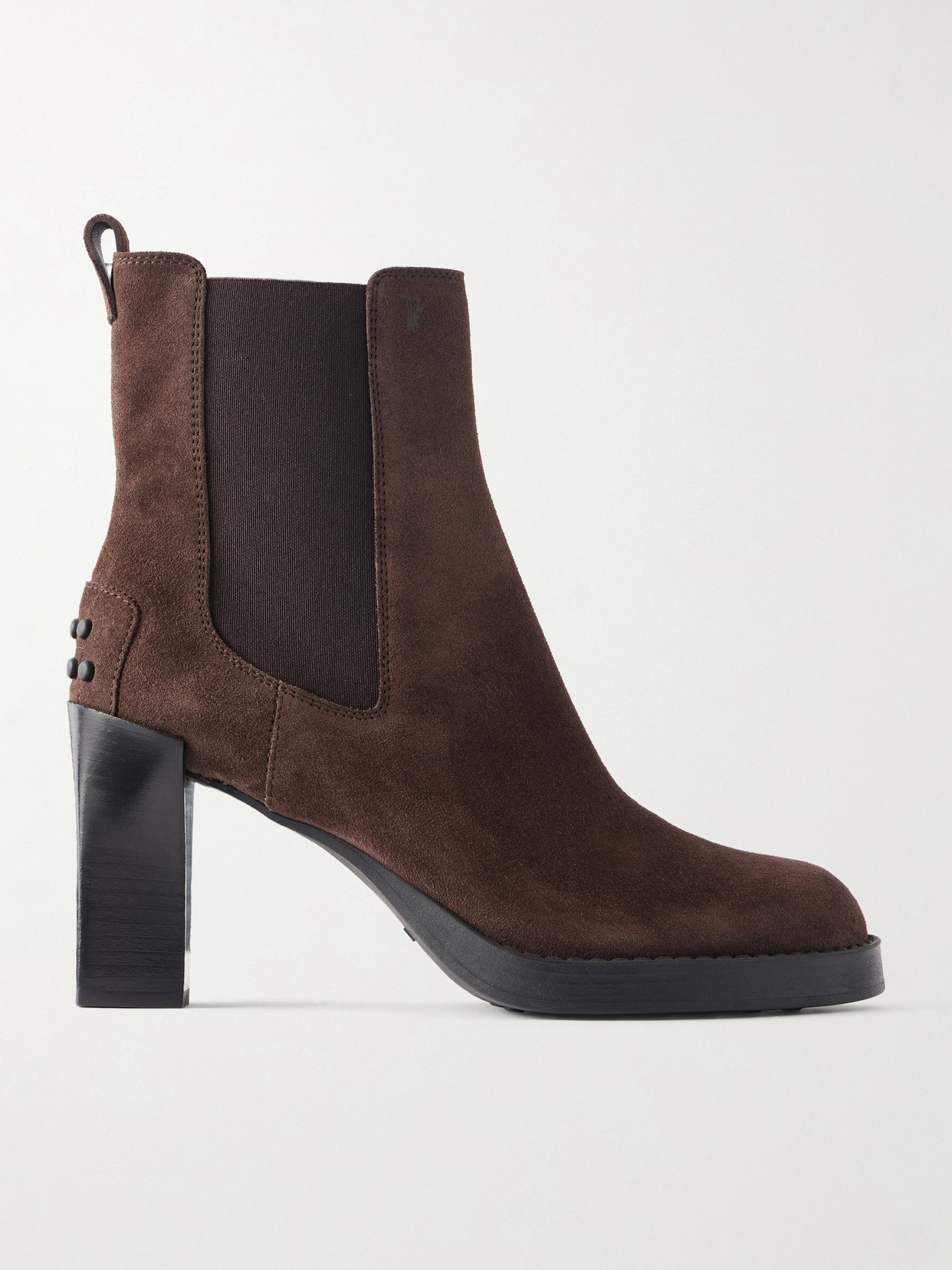 Tod's Tronchetto Elastico 80 Suede Ankle Boots In Brown