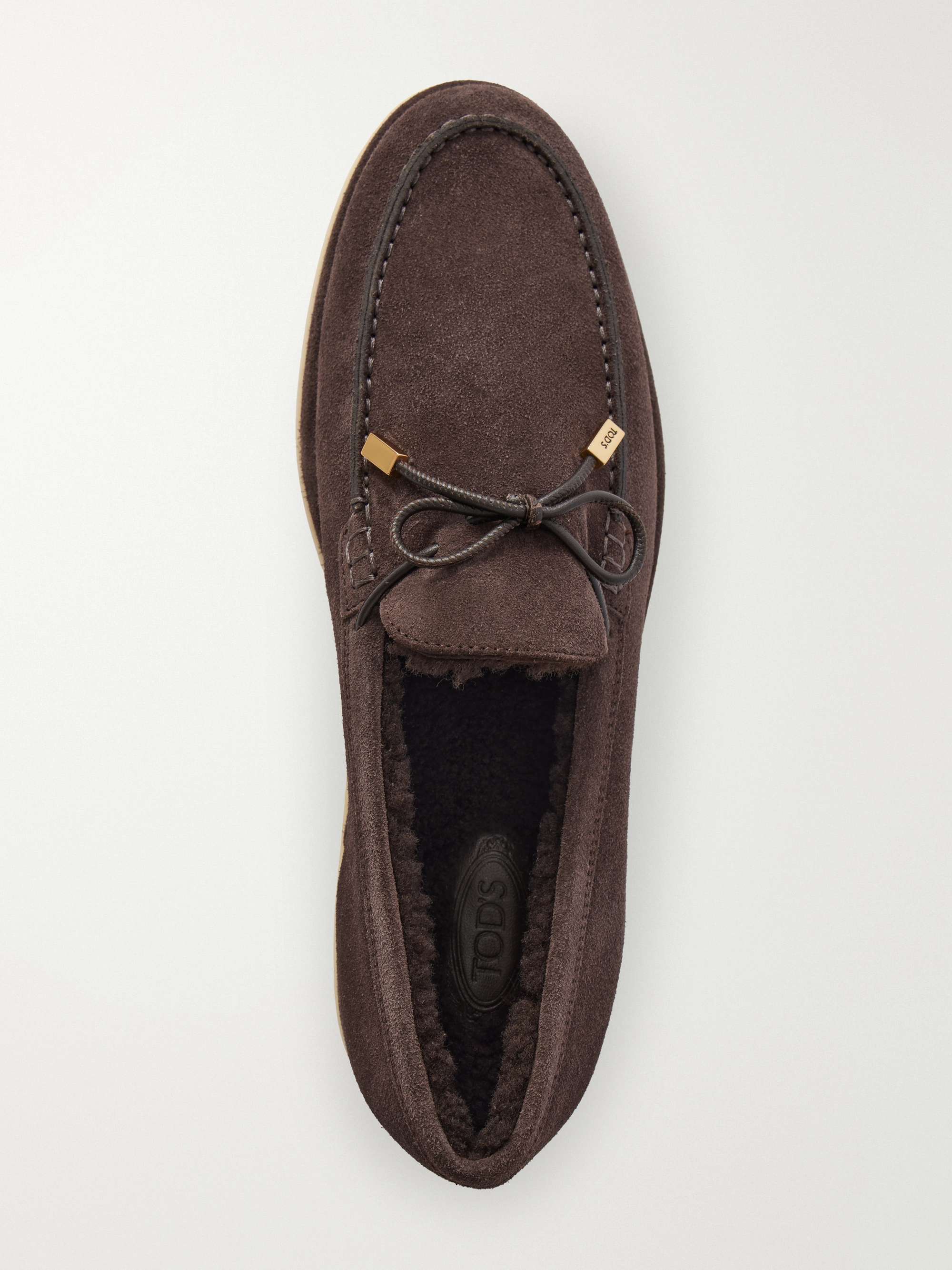 Tod′s Leather And Suede Laceup Loafers TOD'S Suede lace-up loafers | NET-A-PORTER