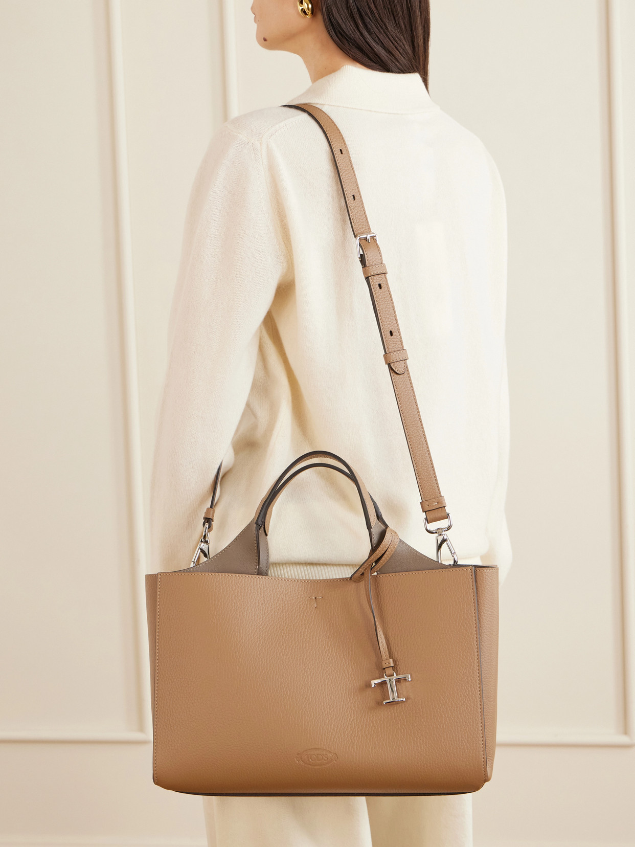 Mini Textured-Leather Tote