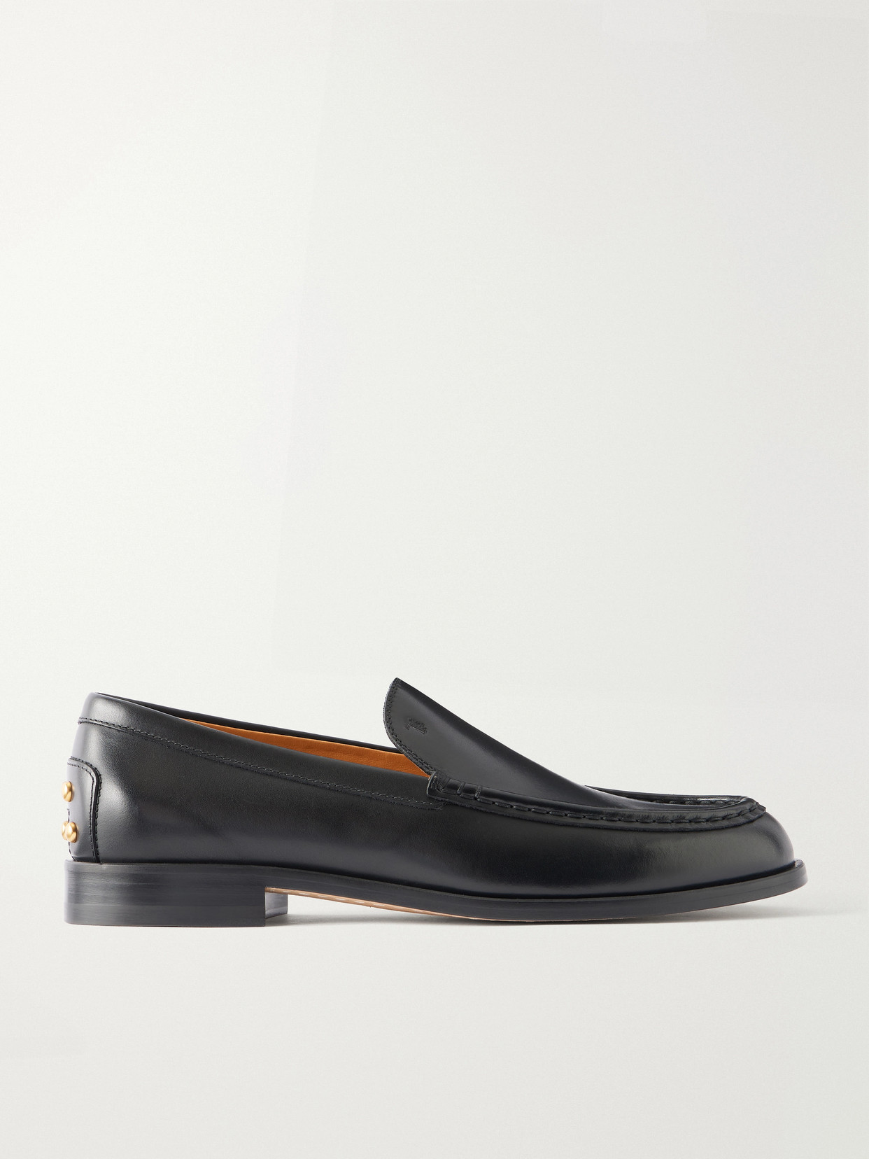 Tod's Logo-debossed Studded Leather Loafers In Animal Print