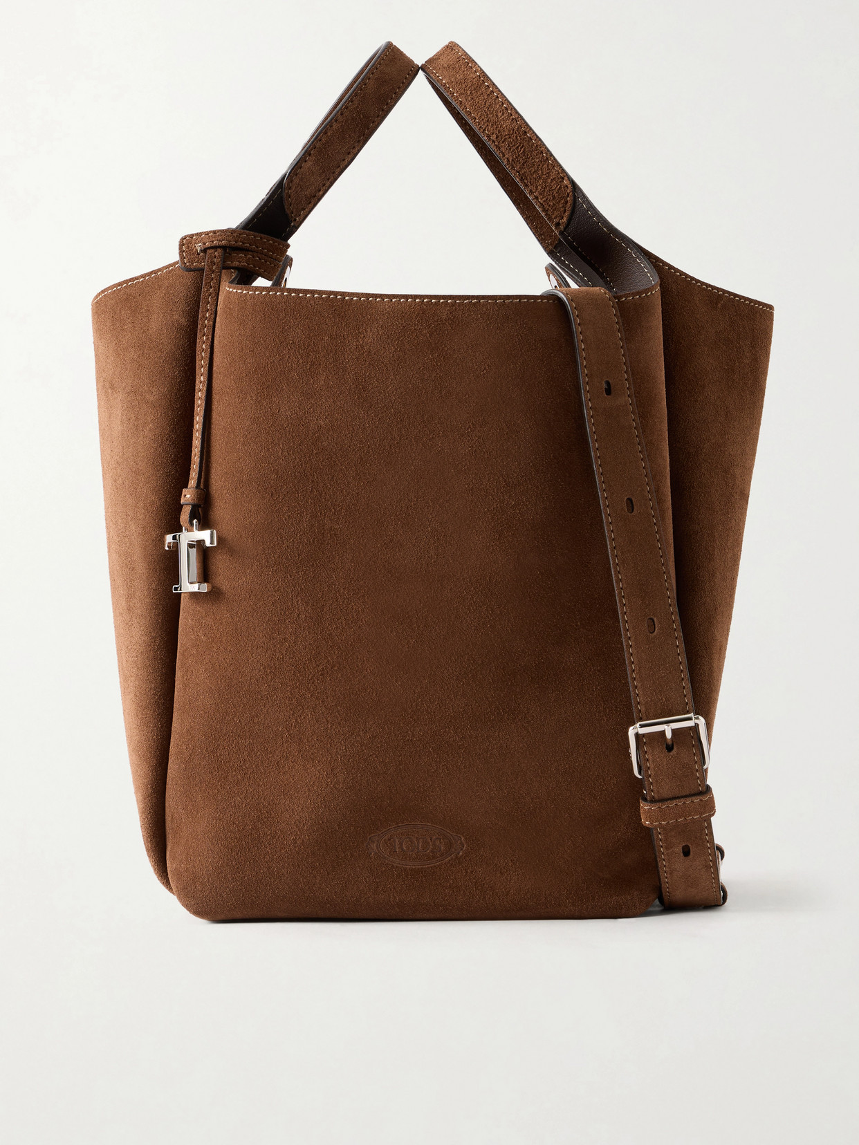 Tod's Apa Secchiello Piccolo Suede Shoulder Bag In Brown
