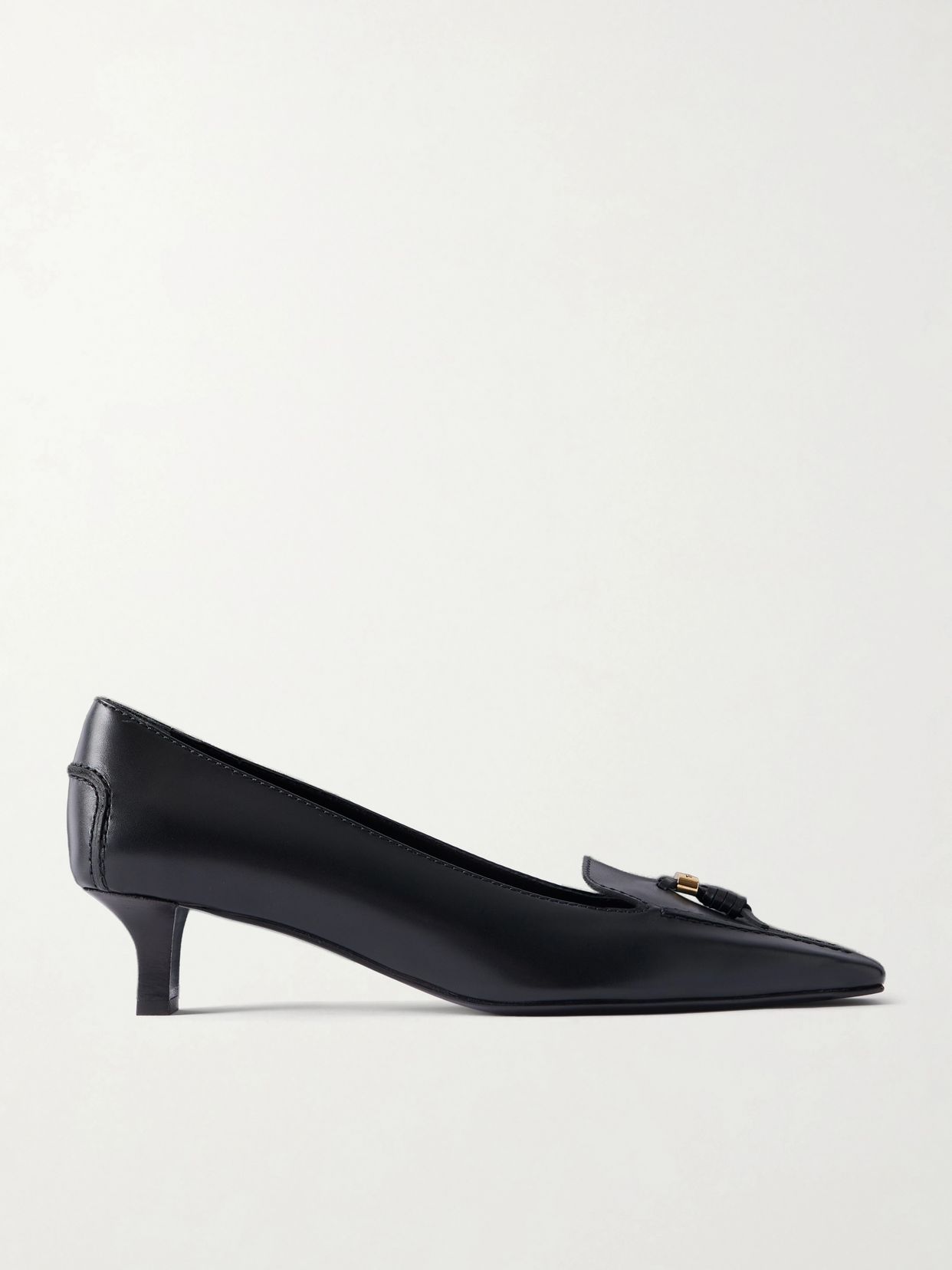 Logo Detailed Leather Pumps