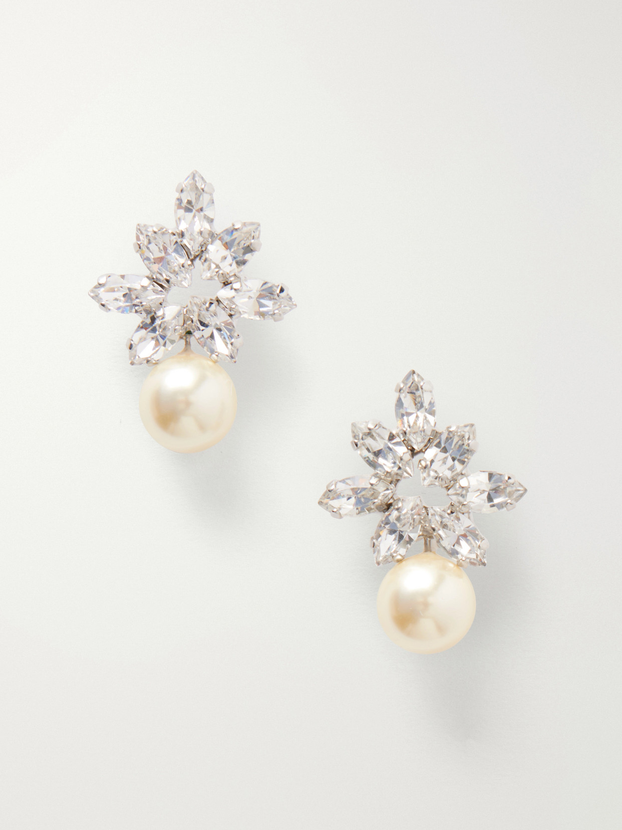 Jennifer Behr Liza Silver-tone Crystal Earrings In Neutral