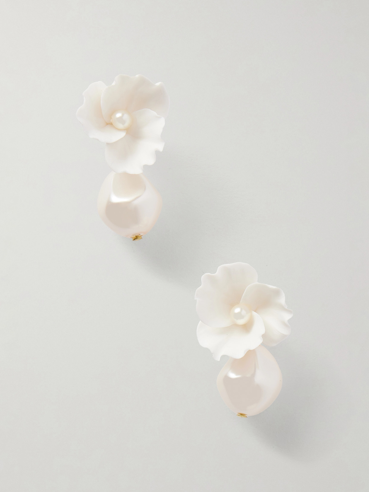 Jennifer Behr - Clarabel Gold-tone Pearl Earrings - Ivory