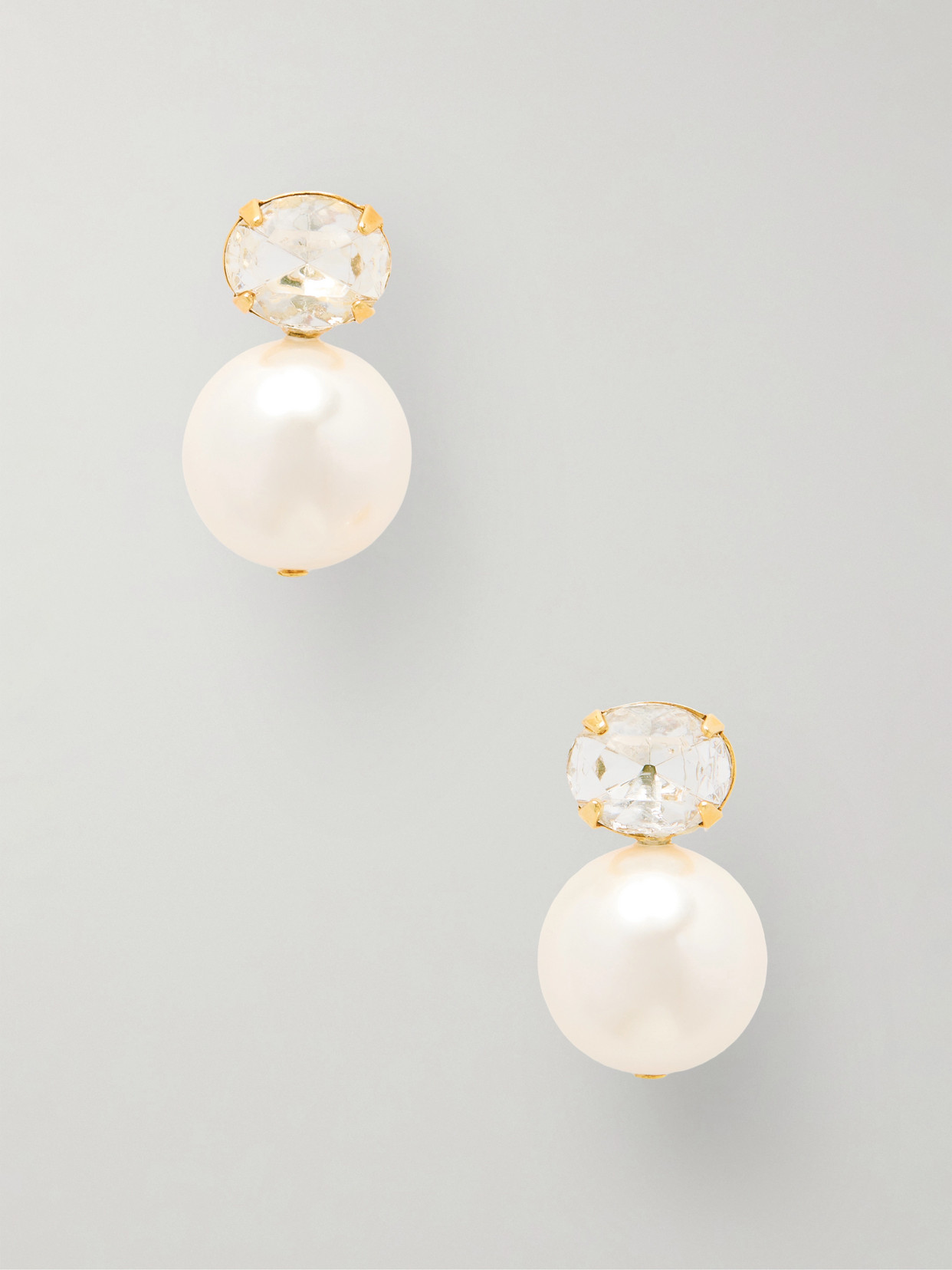 Jennifer Behr Nina Gold-tone Crystal And Pearl Earrings In Multi