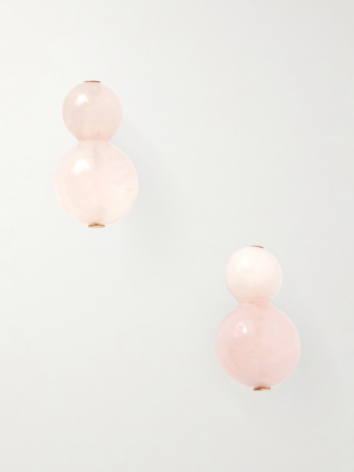 Jennifer Behr Cara Rose Quartz Earrings In Pink