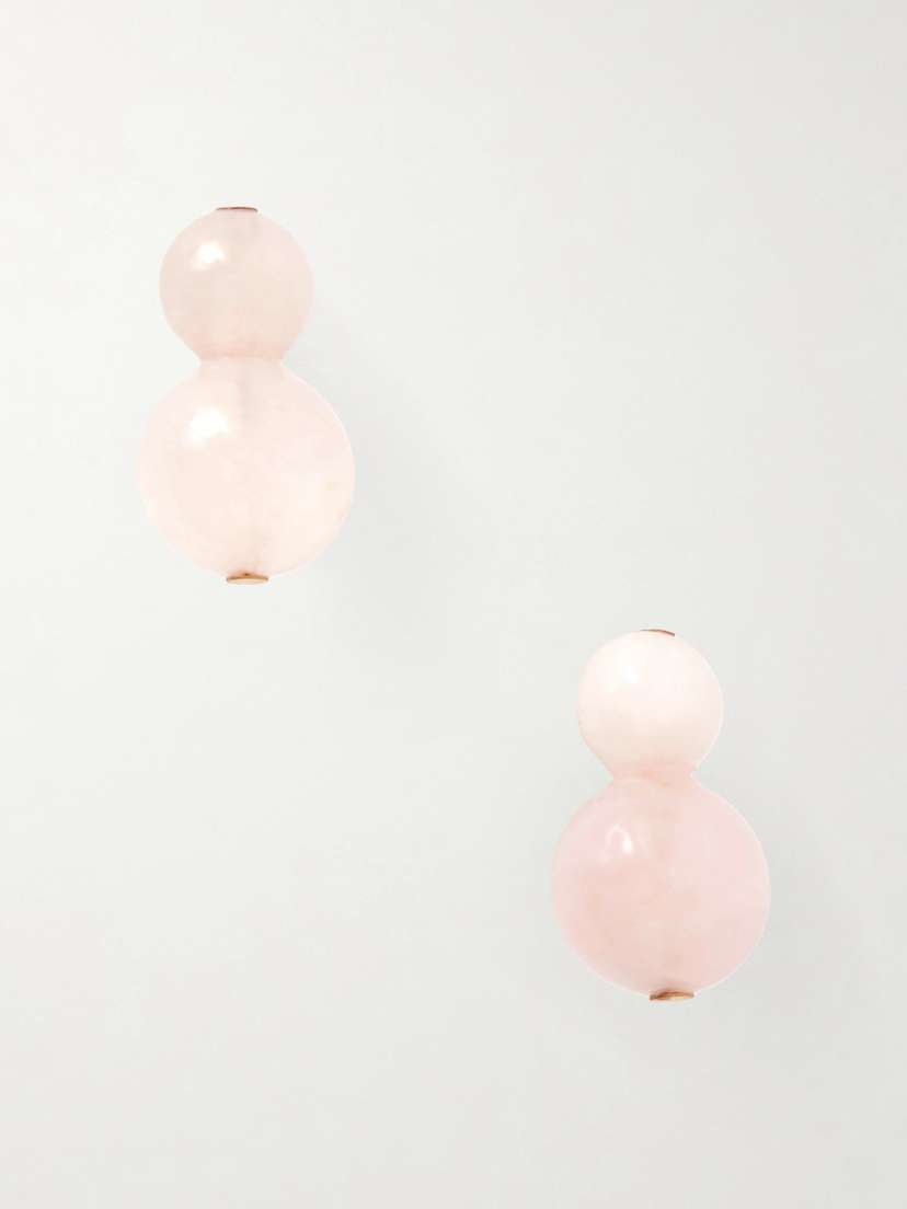 Jennifer Behr Cara Rose Quartz Earrings