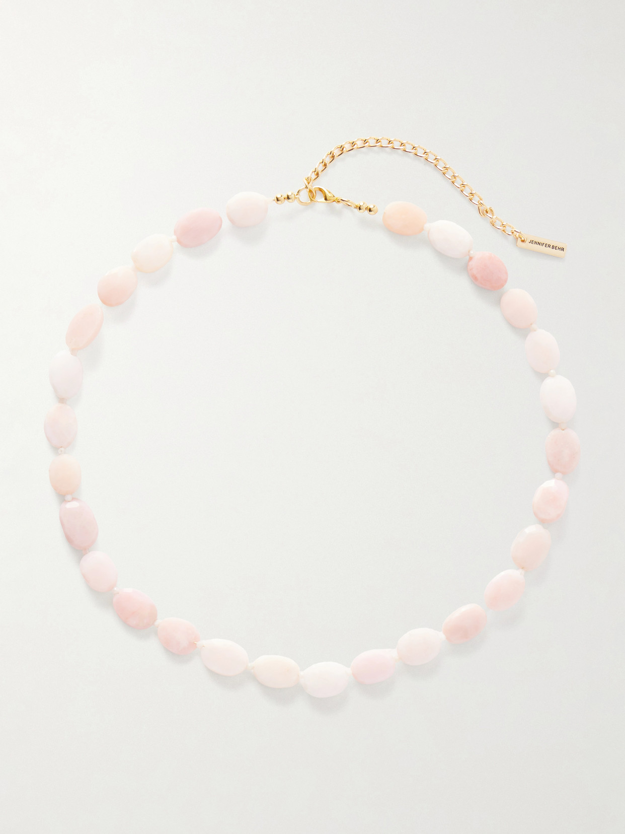 Jennifer Behr Samantha Gold-tone Opal Necklace In Gray