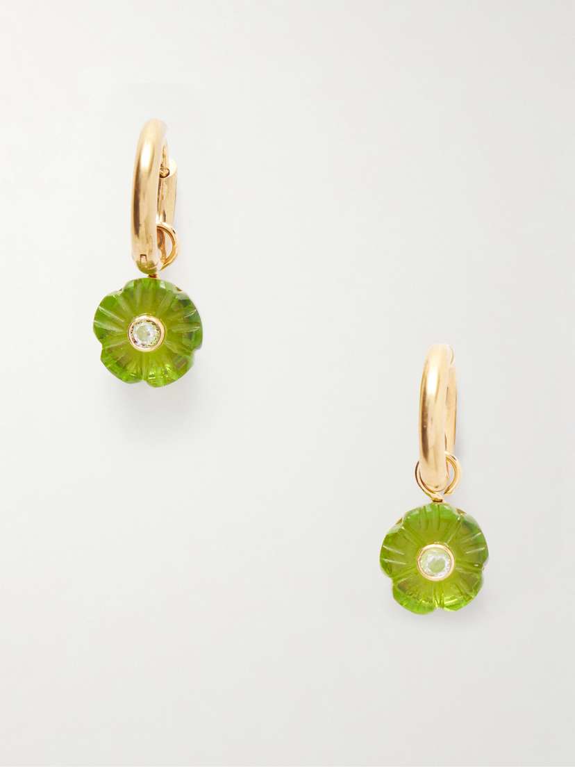 Jennifer Behr Lillian Gold-tone Crystal Earrings