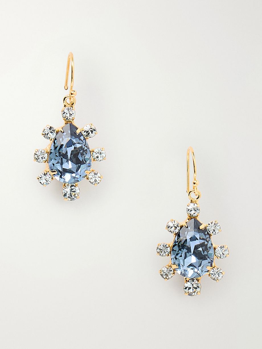 Adalee gold-plated sapphire earrings
