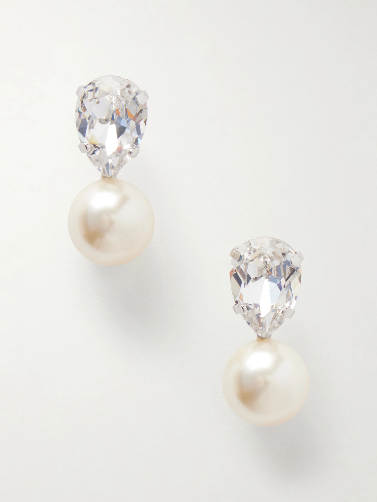 Jennifer Behr Cimone Silver-tone Crystal Earrings In Red