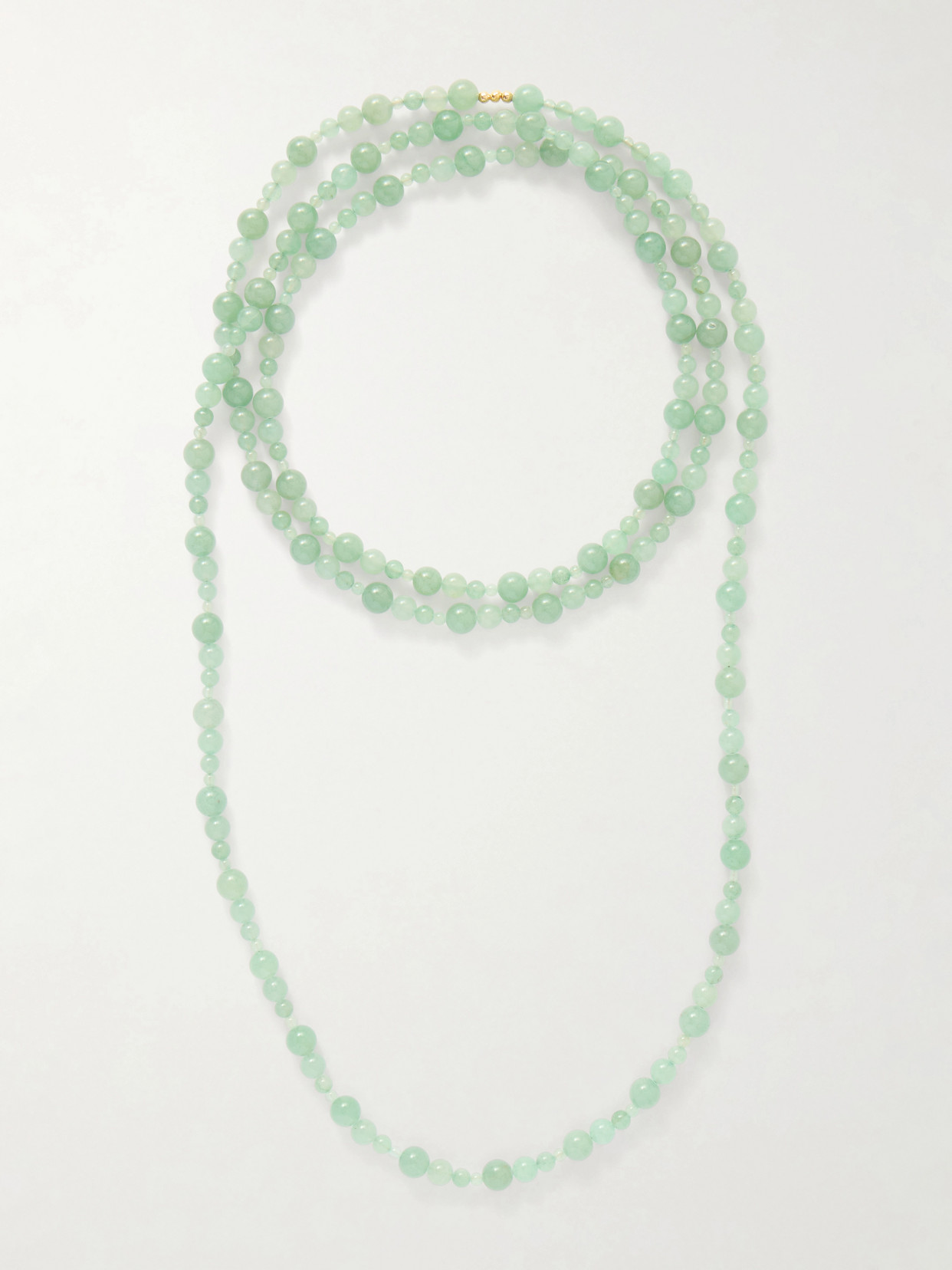Jennifer Behr Veda Gold-tone Aventurine Necklace In Green