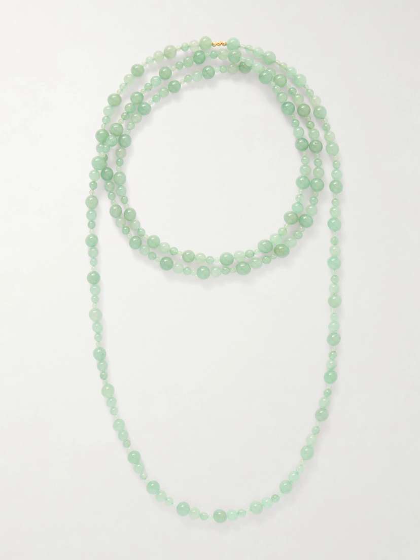 Jennifer Behr Veda Gold-tone Aventurine Necklace | Thumbnail 5 Jennifer Behr Veda Gold-tone Aventurine Necklace | Thumbnail 5