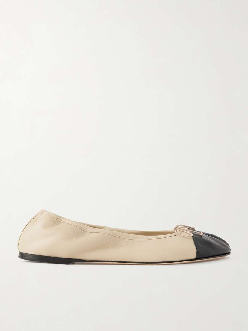 CHRISTEN Tabi Split-toe Leather Ballet Flats