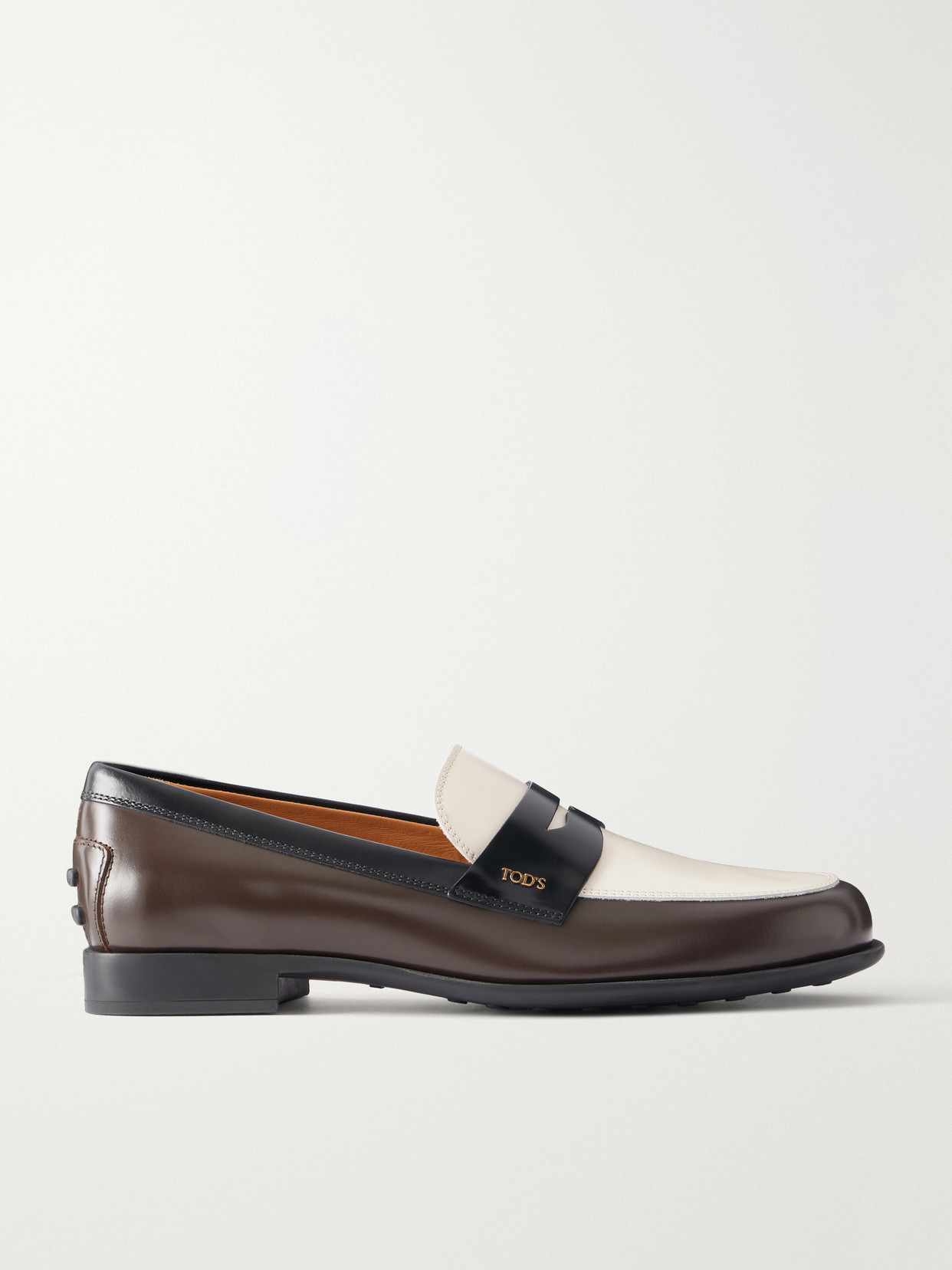 Tod's Logo-embossed Leather Loafers In Black