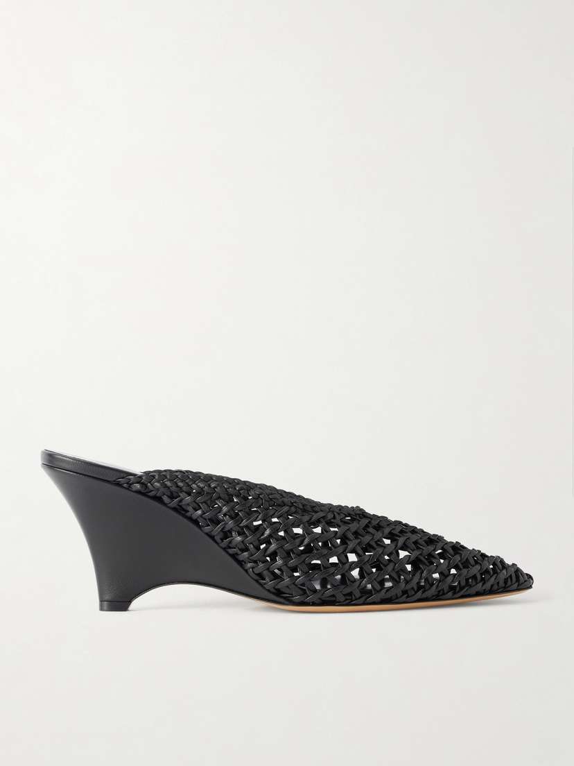 Le Monde Béryl Victoria 70 Woven Leather Mules