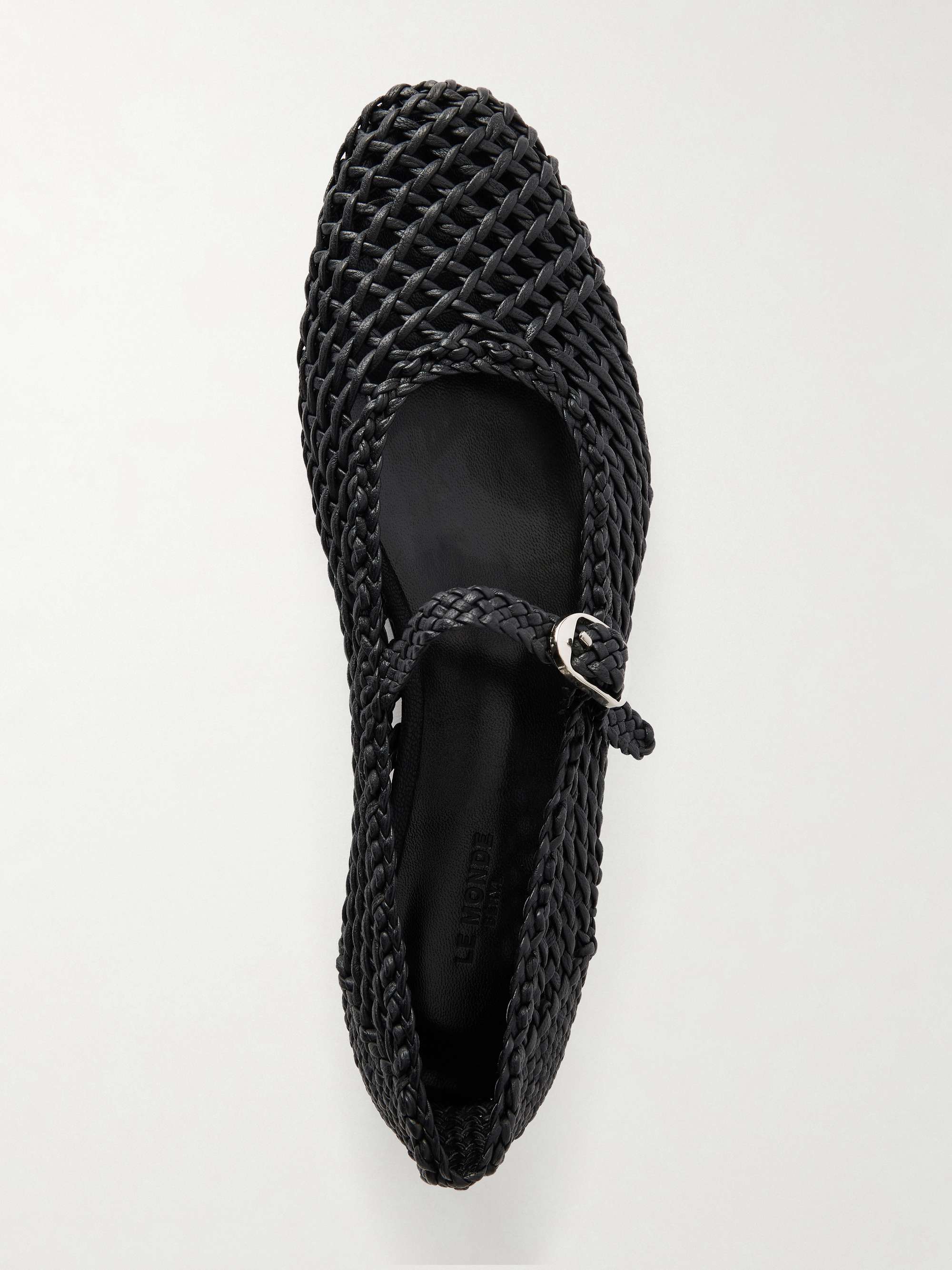 LE MONDE BERYL Mary Jane knotted leather ballet flats | NET-A-PORTER