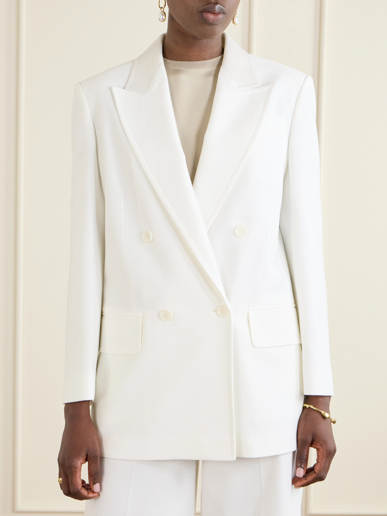 Max Mara Cotton-ponte Jacket In Multi