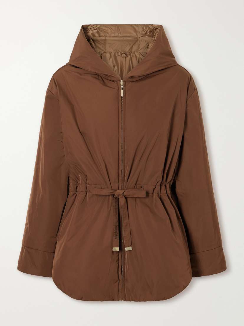 Max Mara Hooded Belted Shell Jacket