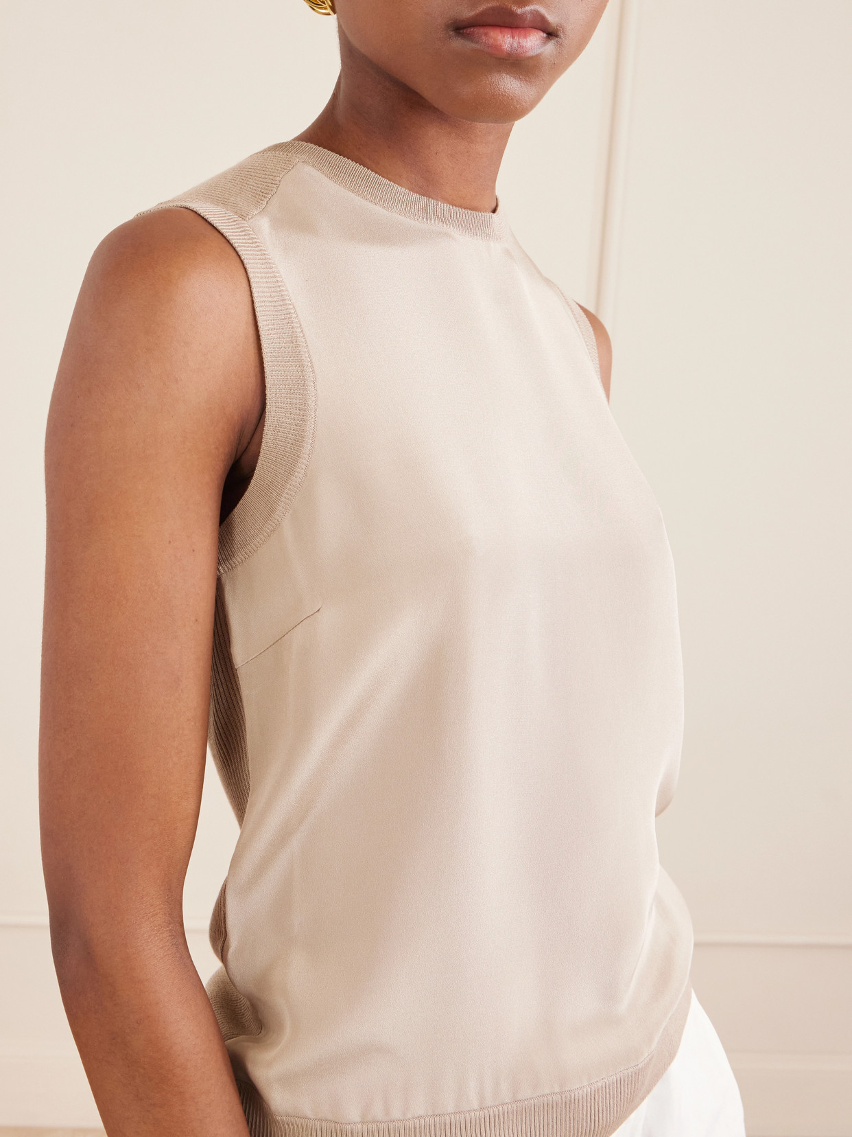 Silk-Blend Tank Top