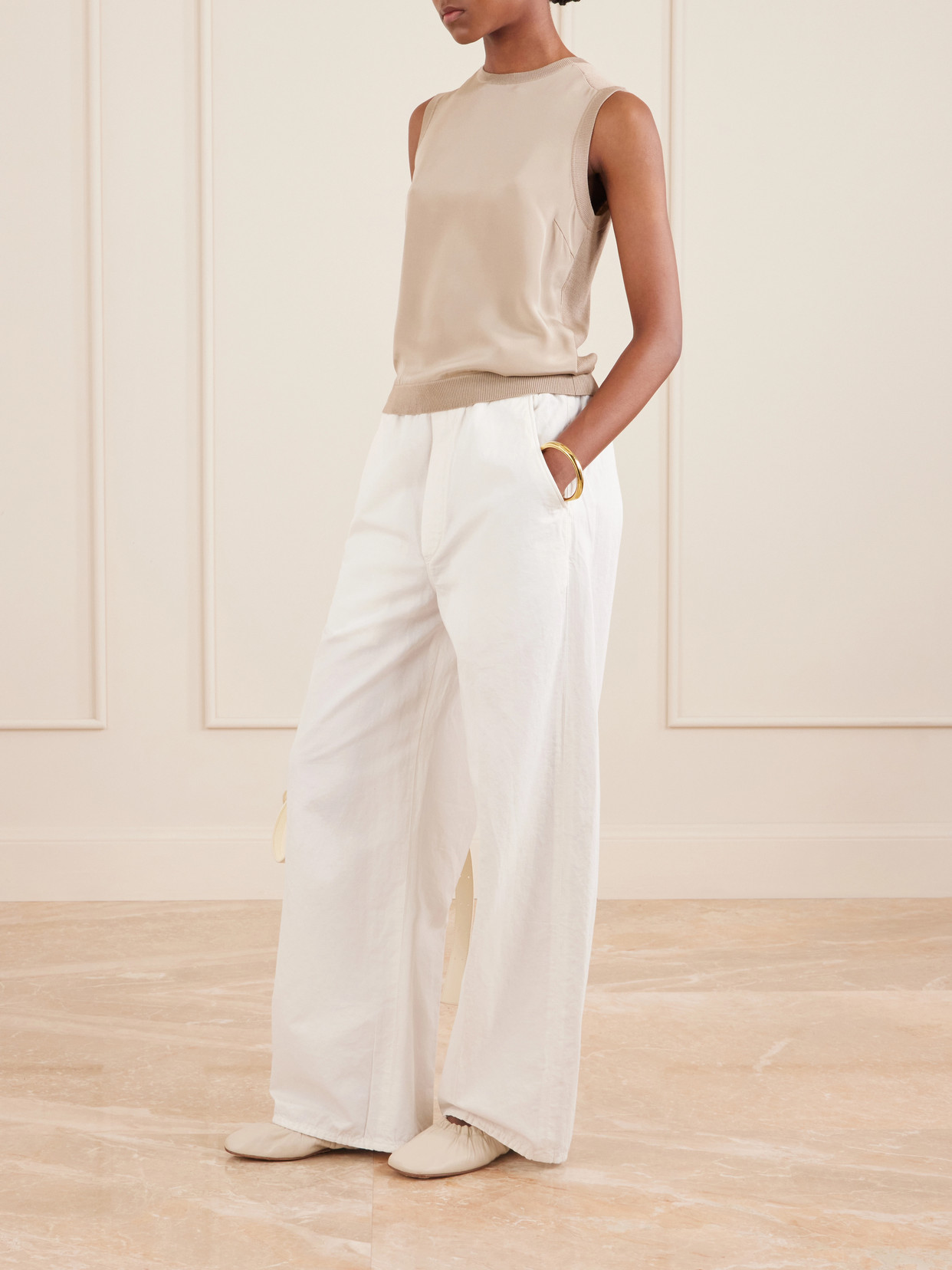 Silk-Blend Tank Top