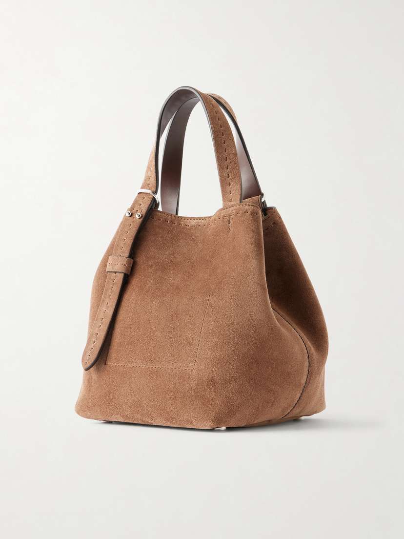 Max Mara Archetipo Logo-embellished Suede Tote | Thumbnail 4 Max Mara Archetipo Logo-embellished Suede Tote | Thumbnail 4