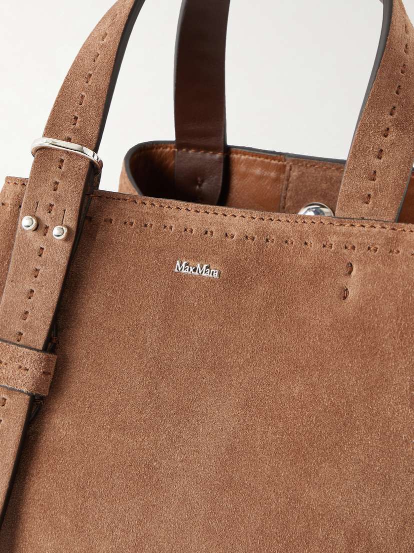 Max Mara Archetipo Logo-embellished Suede Tote | Thumbnail 5 Max Mara Archetipo Logo-embellished Suede Tote | Thumbnail 5