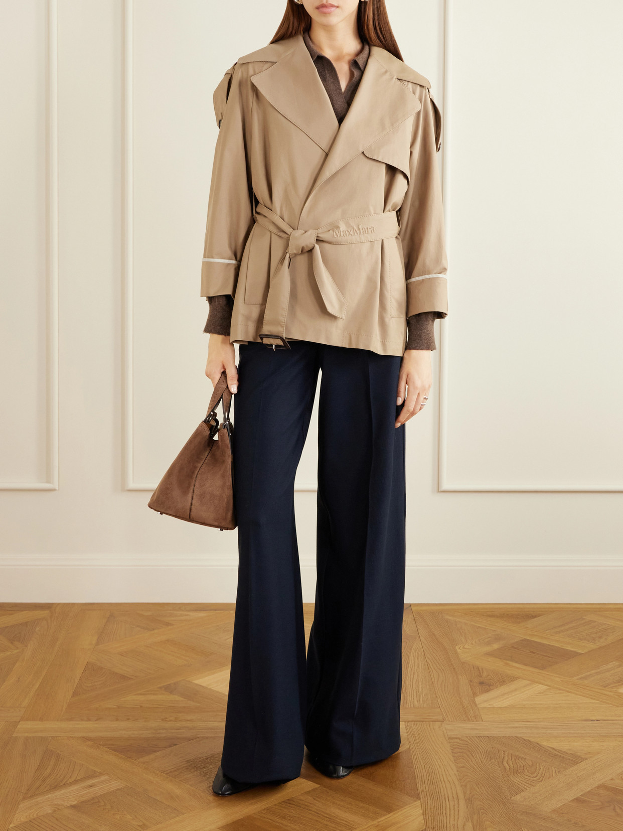 Archetipo Logo-Embellished Suede Tote