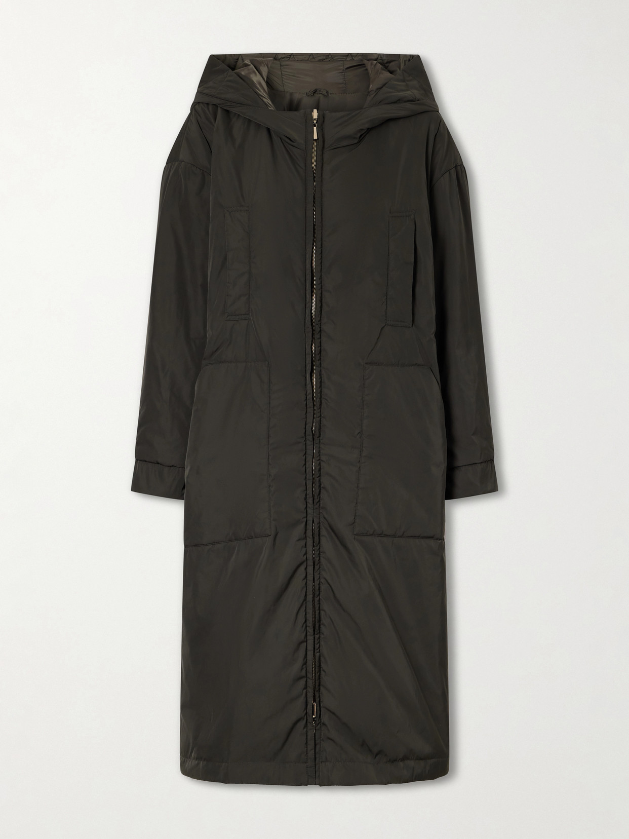 Max Mara Padded Shell Coat In Black