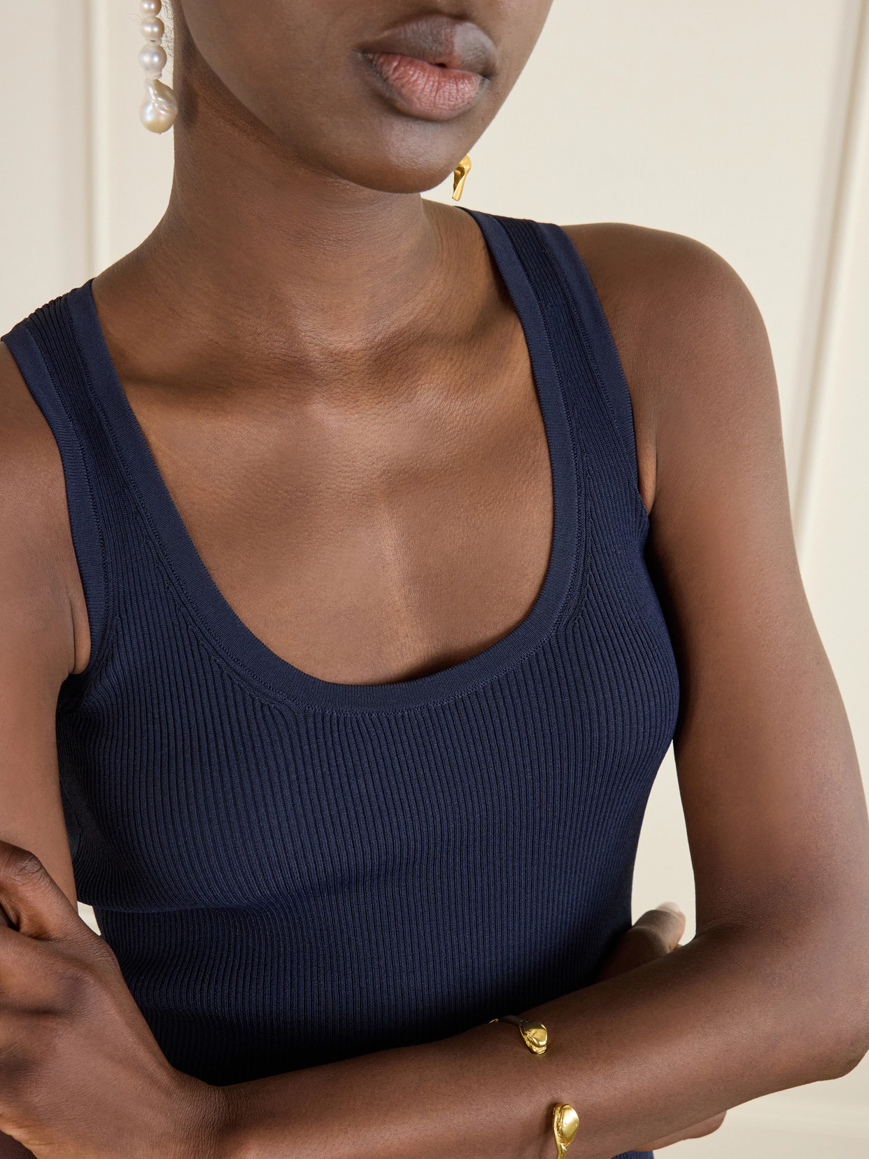 Ribbed Woven Tank