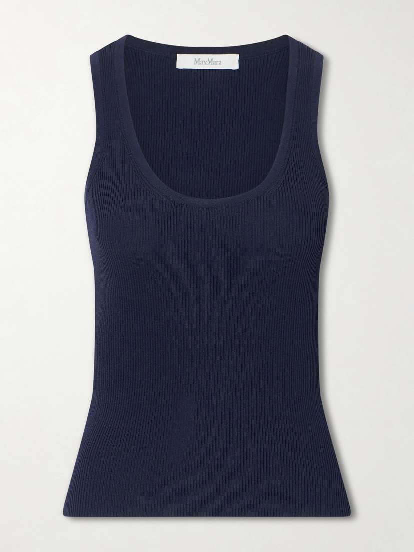 Max Mara Ribbed Woven Tank | Thumbnail 6 Max Mara Ribbed Woven Tank | Thumbnail 6
