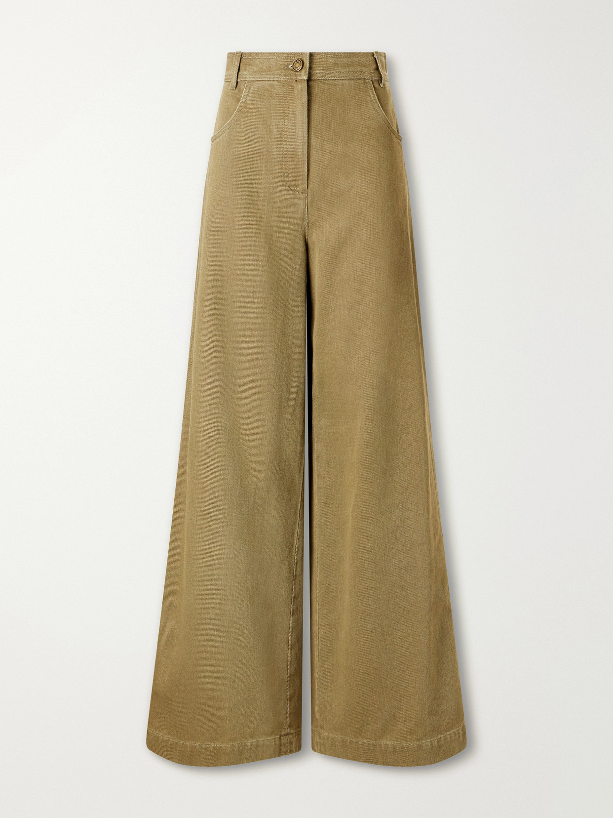 Max Mara High-rise Wide-leg Jeans In Brown