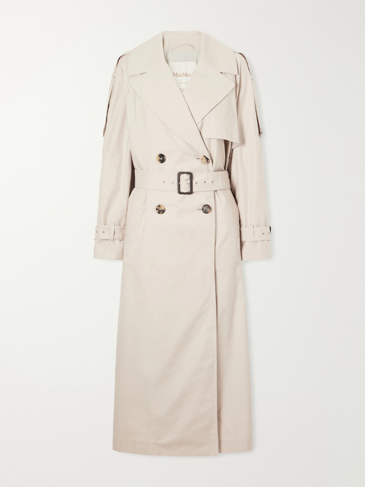 Max Mara Cotton-blend Twill Trench-coat In Neutrals