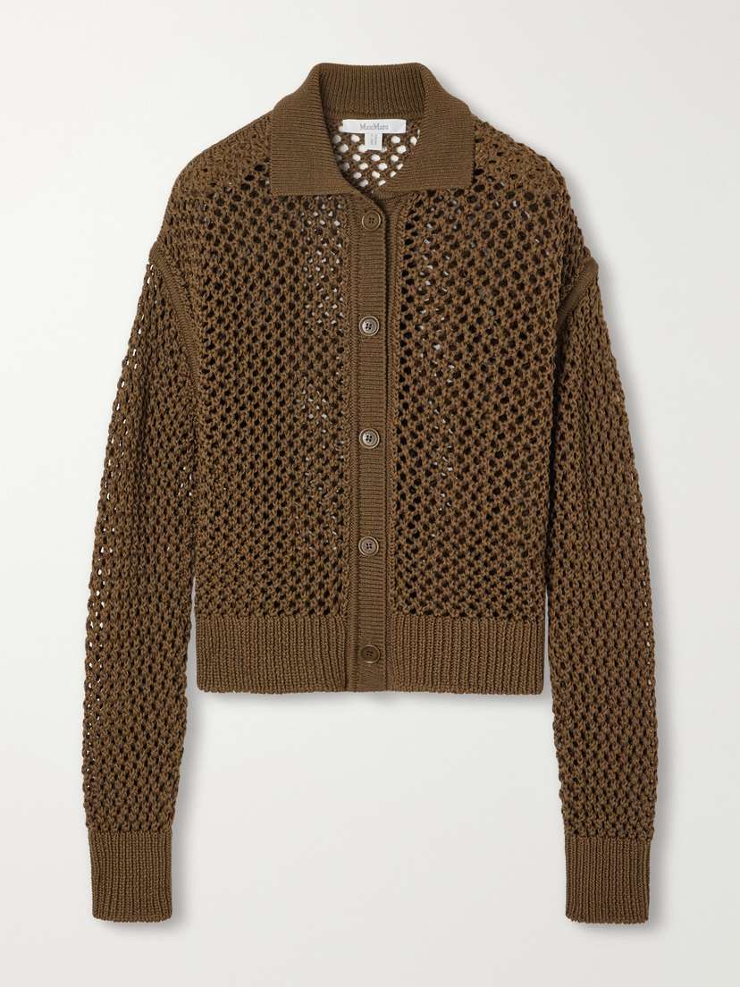 Max Mara Crocheted Cotton Cardigan