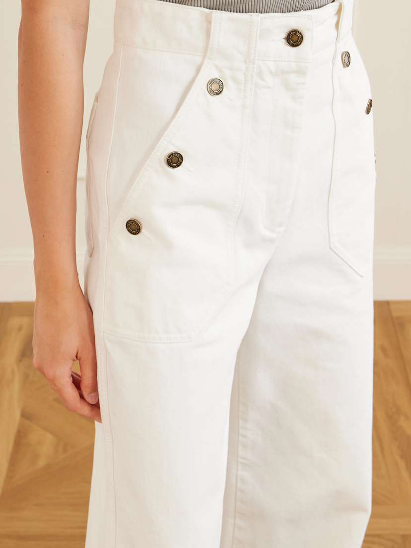 Max Mara Logo-embroidered High-rise Wide-leg Jeans | Thumbnail 5 Max Mara Logo-embroidered High-rise Wide-leg Jeans | Thumbnail 5