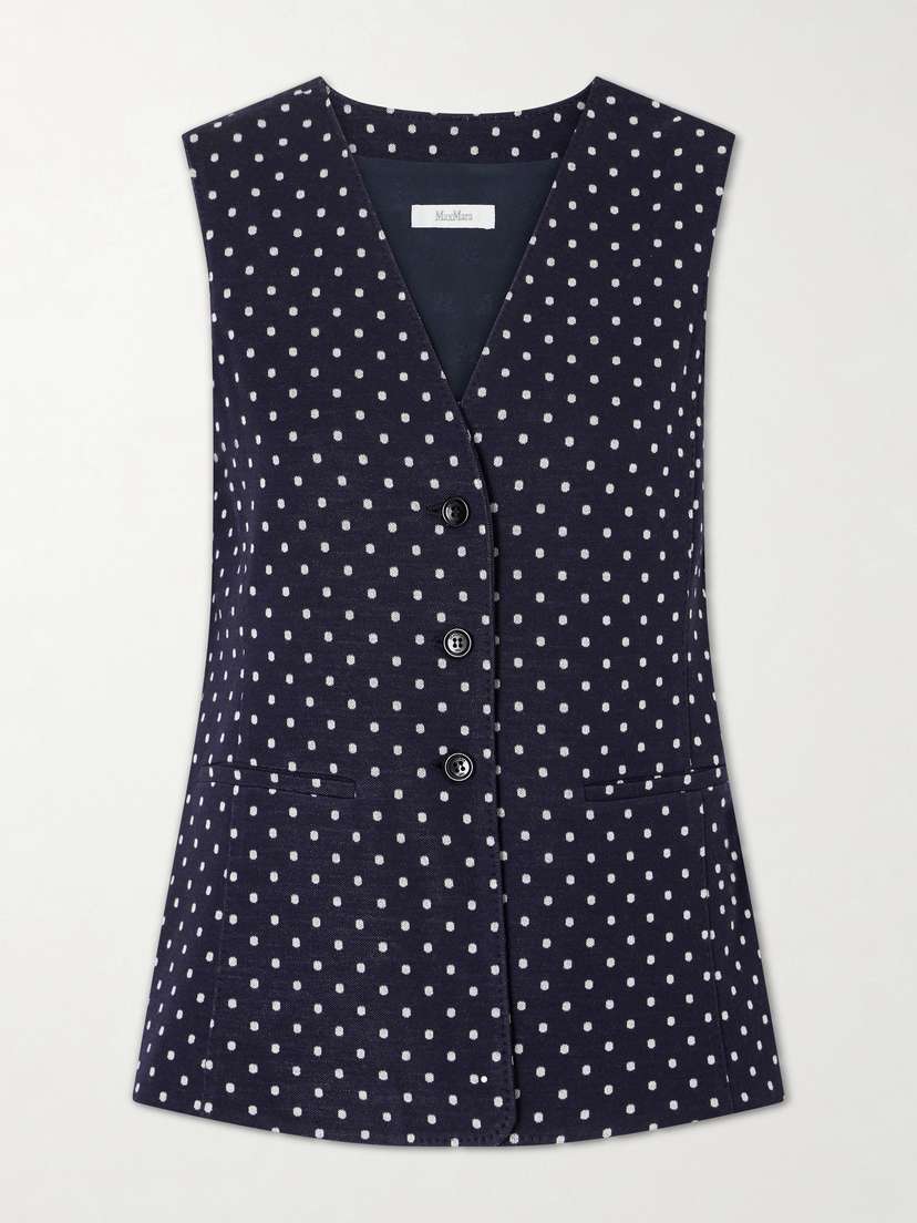 Max Mara Polka-dot Woven Waistcoat | Thumbnail 6 Max Mara Polka-dot Woven Waistcoat | Thumbnail 6