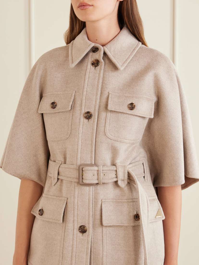Max Mara Belted Cashmere Cape | Thumbnail 4 Max Mara Belted Cashmere Cape | Thumbnail 4