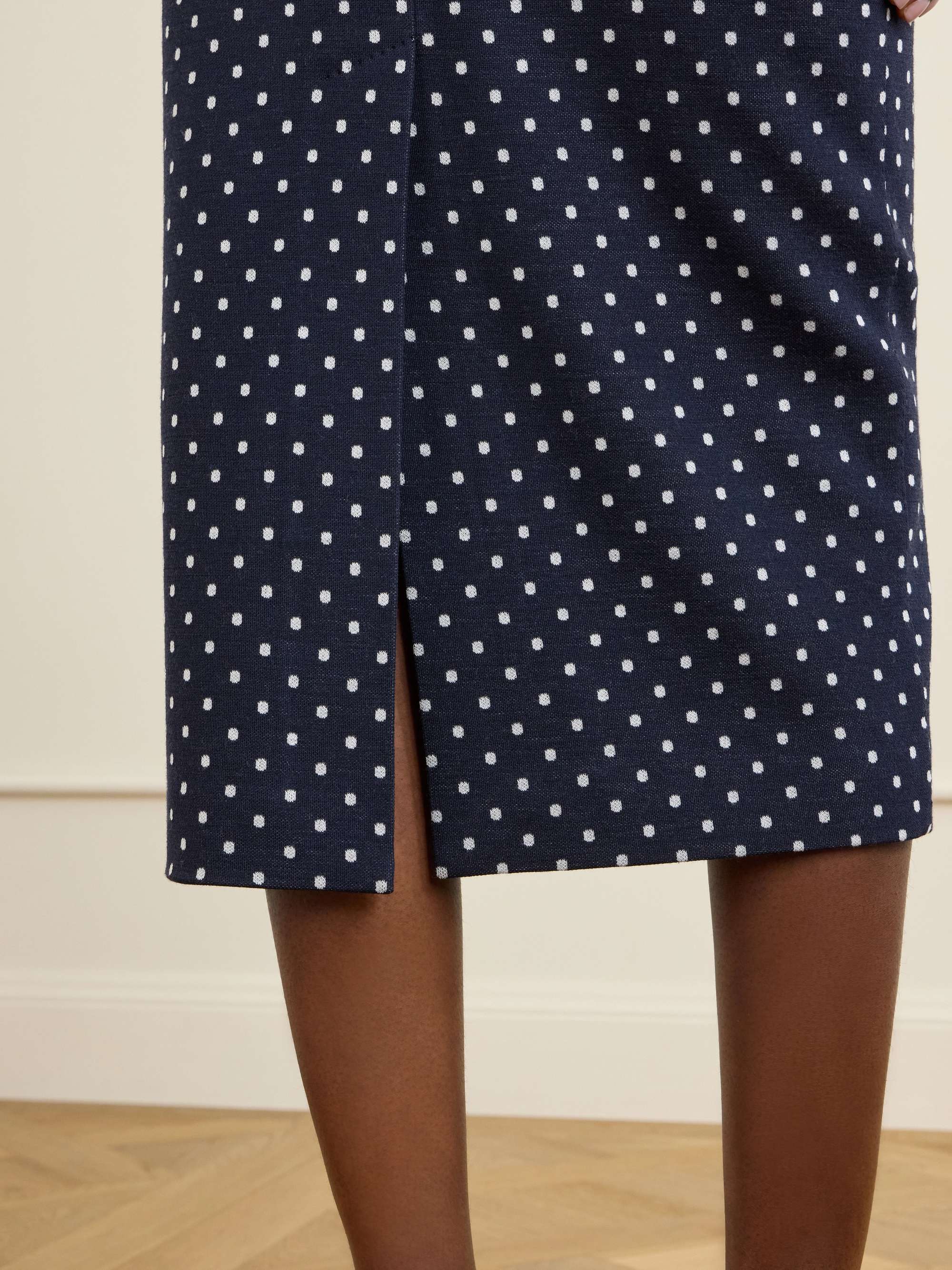 MAX MARA Polka-dot jersey midi skirt | NET-A-PORTER